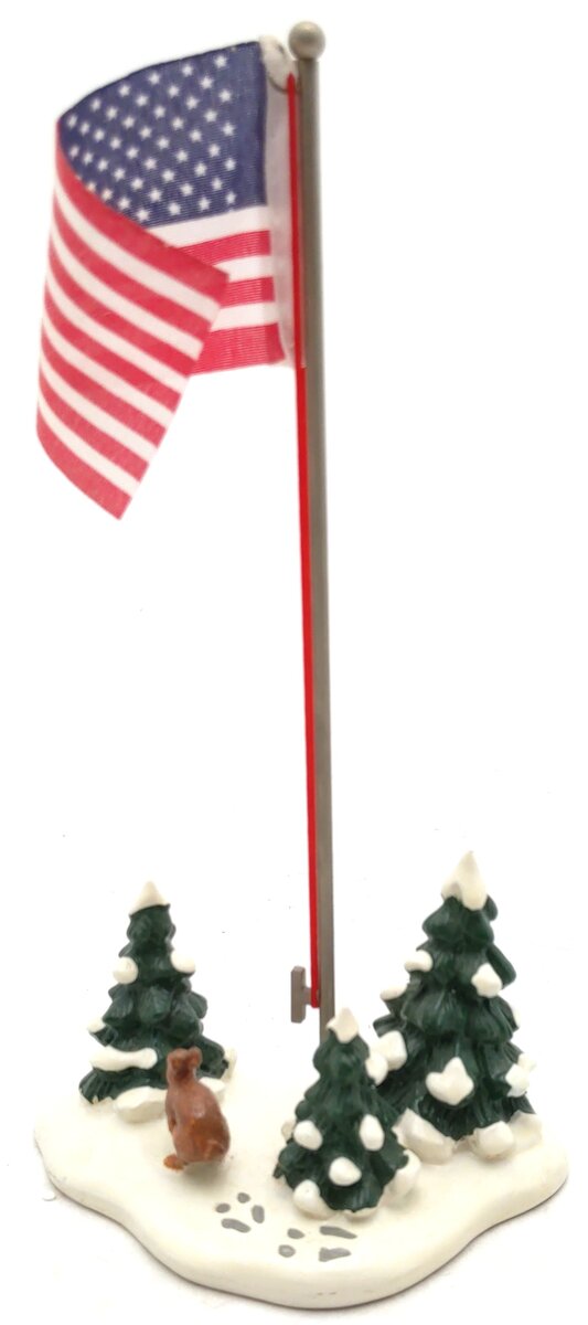 Dept 56 5177-2 Village Flag Pole LN/Box