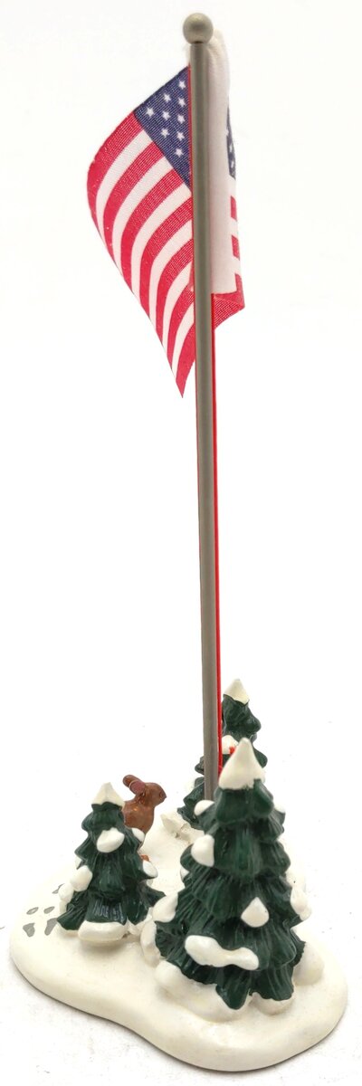 Dept 56 5177-2 Village Flag Pole LN/Box