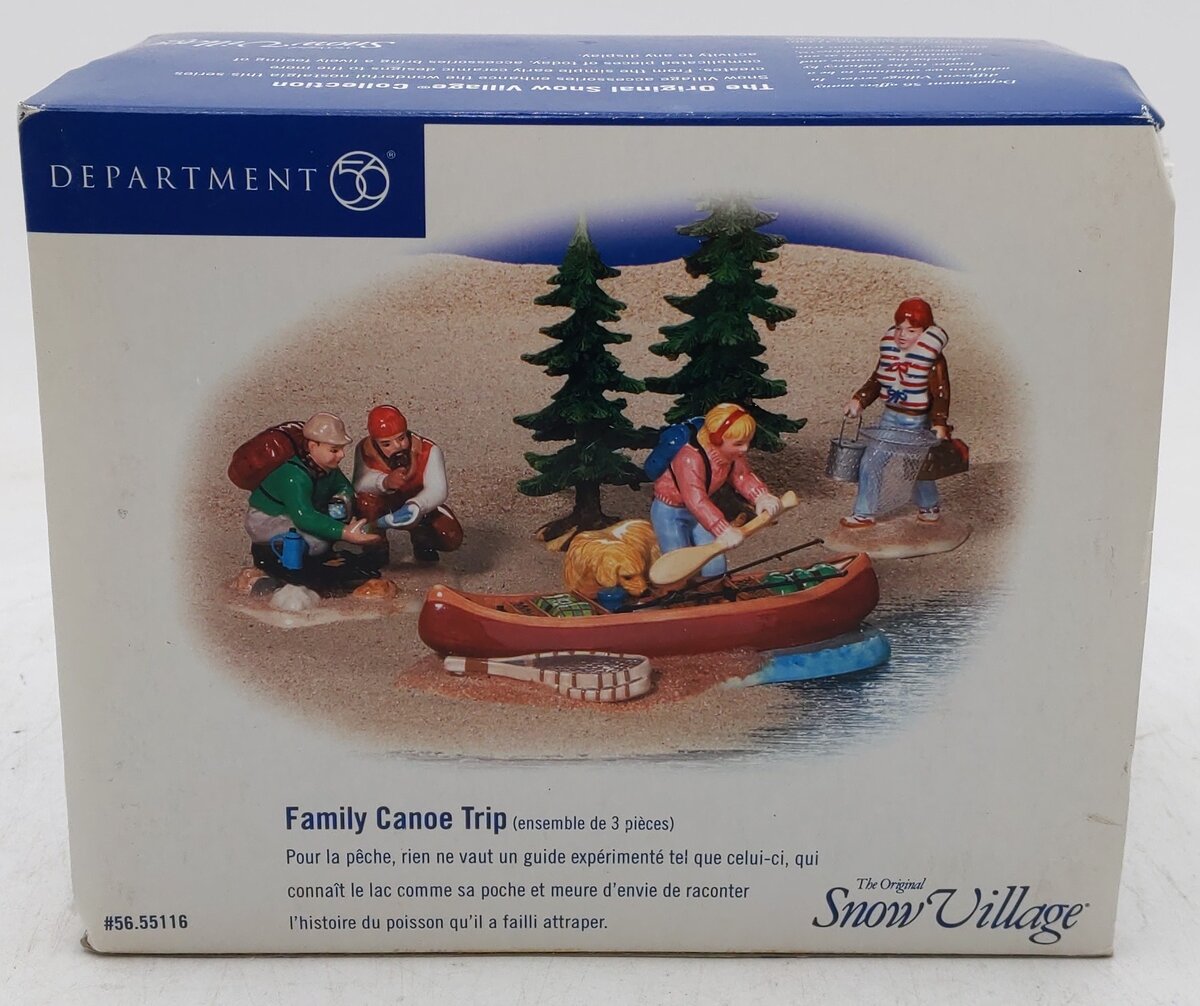 Department 56 56.55116 The Original Snow Village Family Canoe Trip NIB