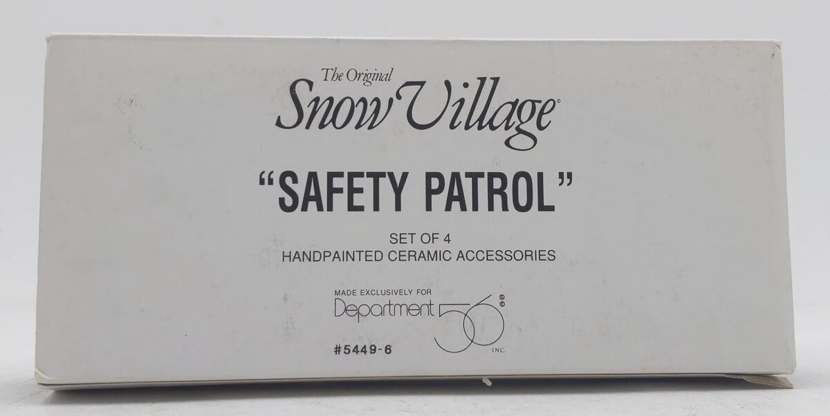 Dept 56 5449-6 Snow village "safety patrol" (set of 4) EX/Box
