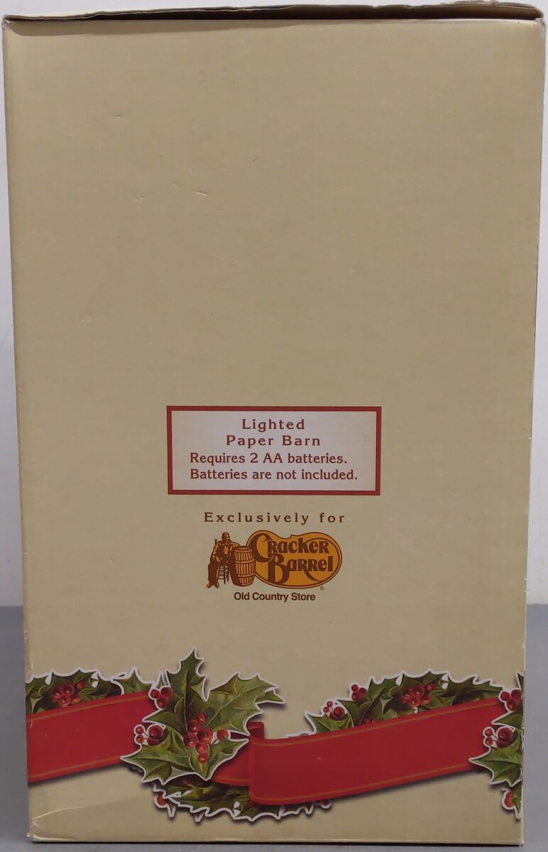 Cracker Barrel Lighted Paper Barn EX/Box