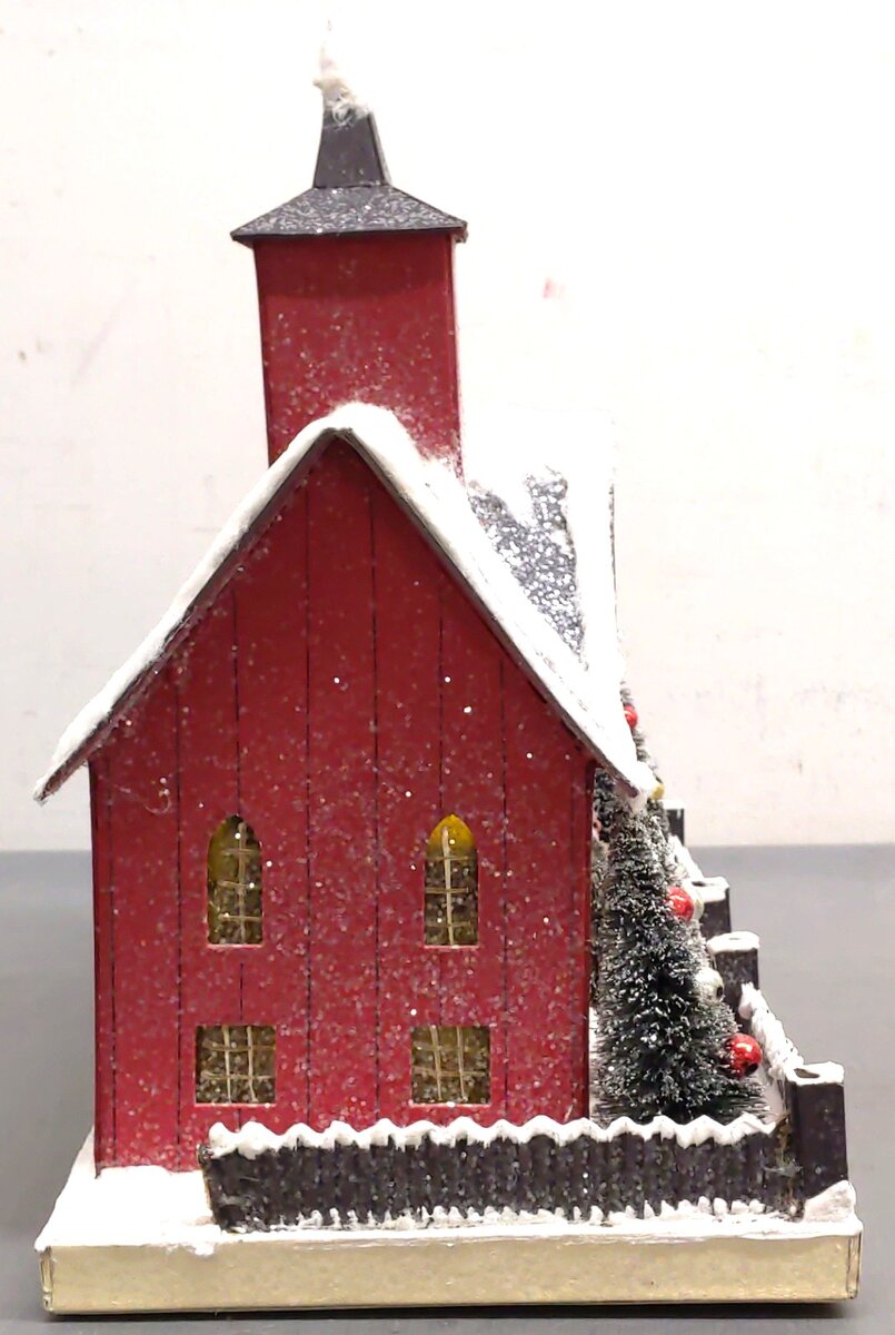 Cracker Barrel Lighted Paper Barn EX/Box