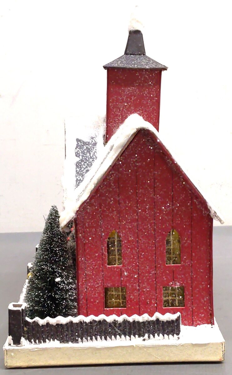 Cracker Barrel Lighted Paper Barn EX/Box