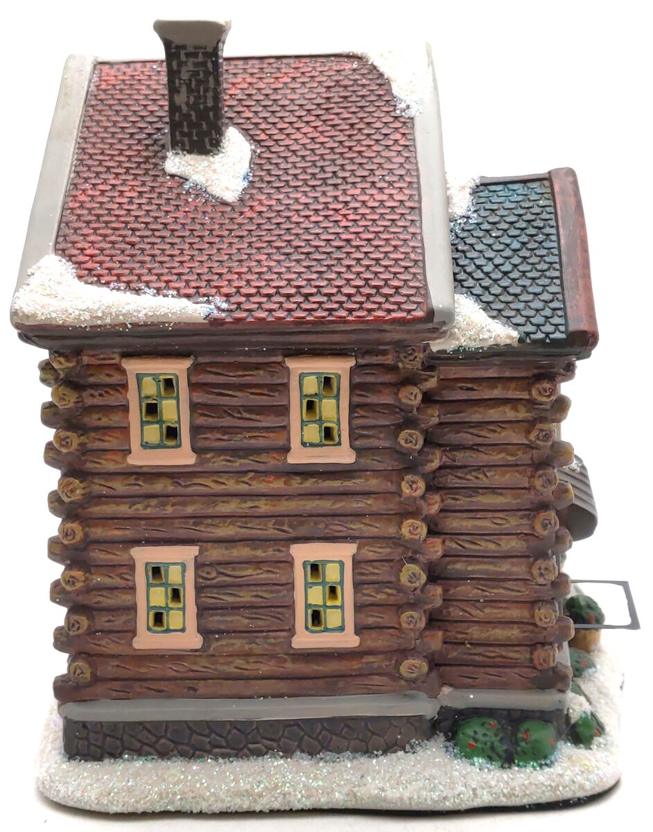 St. Nicholas Square Illuminated Log Cabin EX/Box