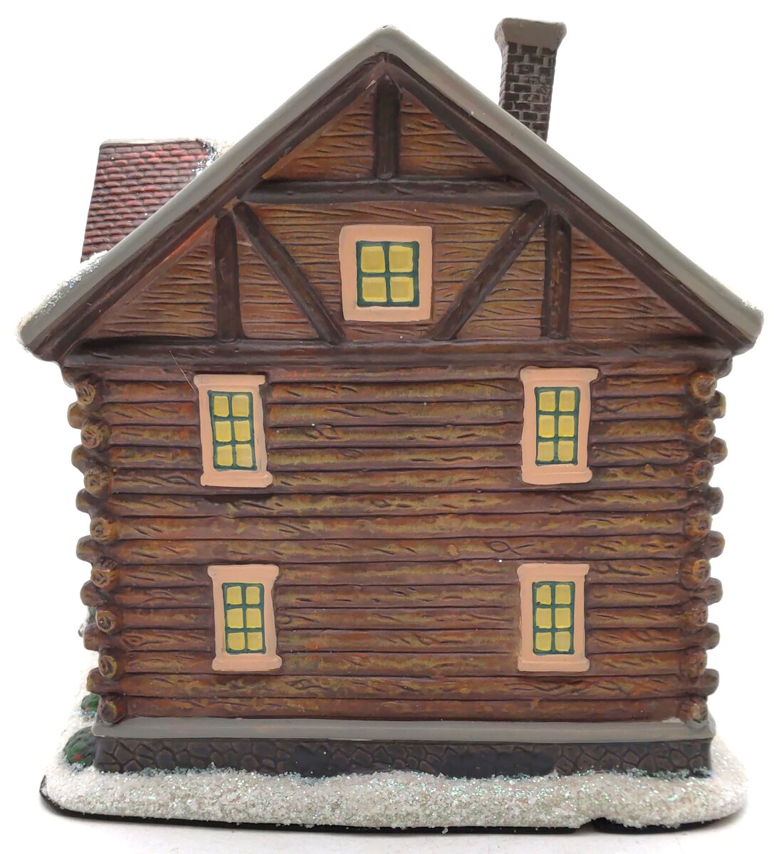 St. Nicholas Square Illuminated Log Cabin EX/Box
