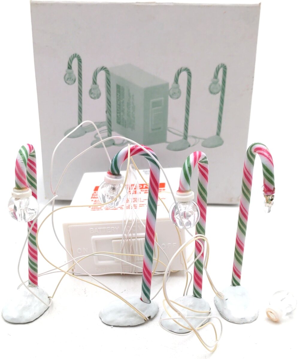 Dept 56 52621 Candy Cane Lamp Post Set EX/Box