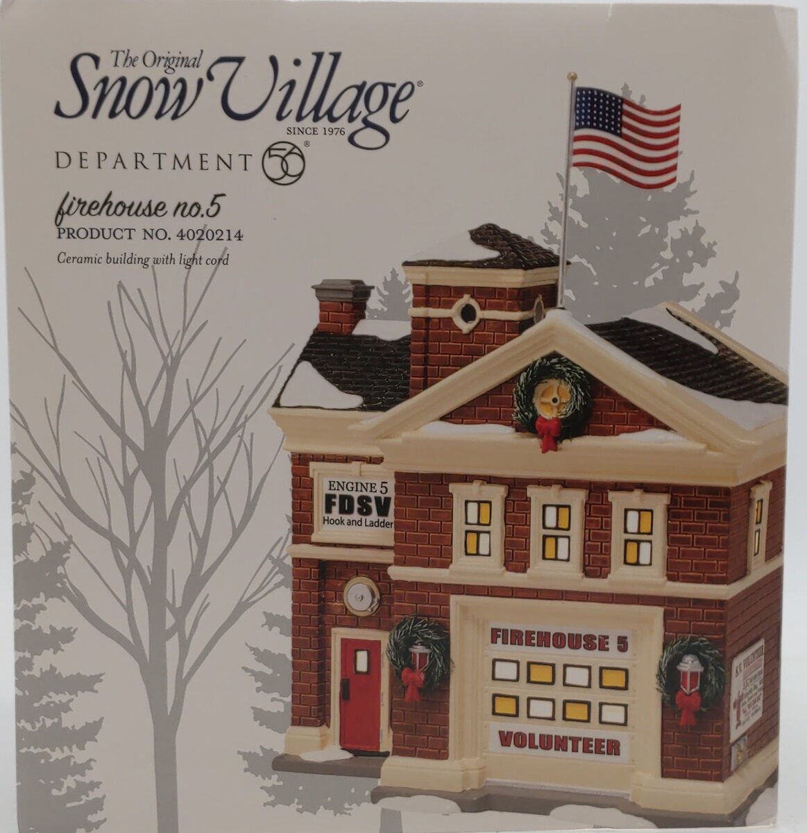 Dept 56 4020214 Snow Village Firehouse #5 NIB