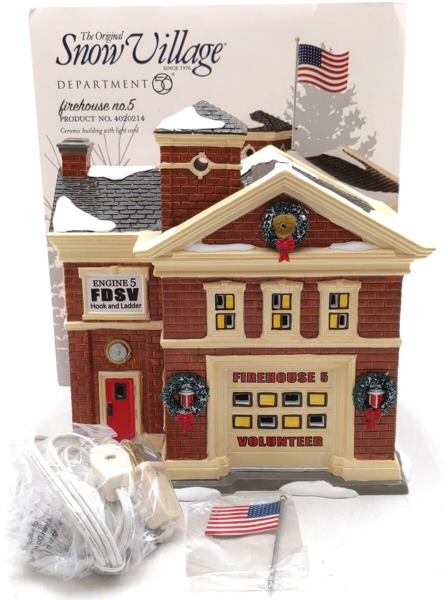 Dept 56 4020214 Snow Village Firehouse #5 NIB