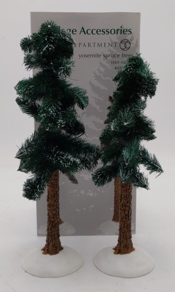 Dept 56 4030905 Village Accessories "Yosemite Spruce Tree" (Box of 2) NIB