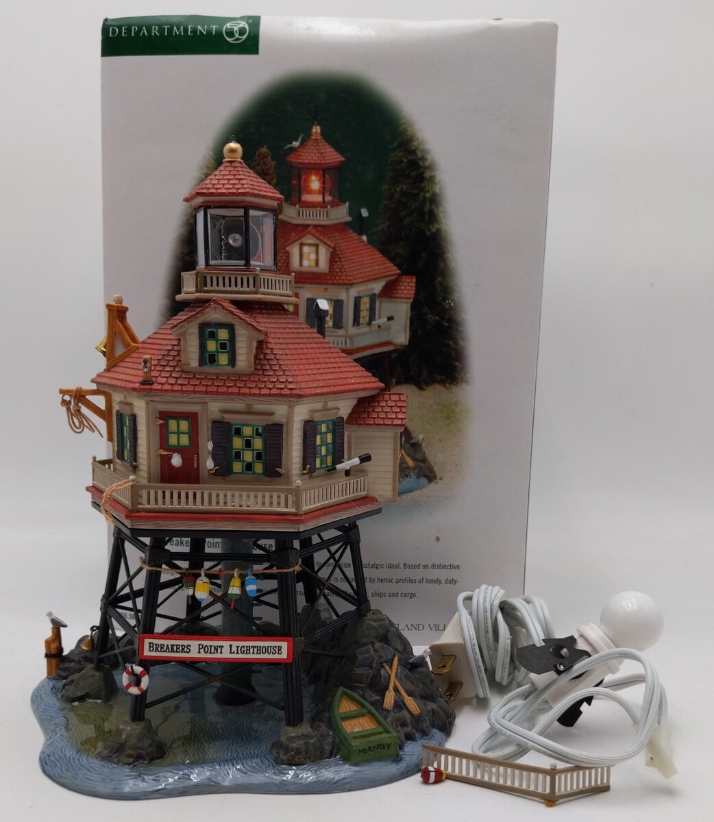Dept 56 56.56636 Breakers Point Lighthouse New England Series EX/Box