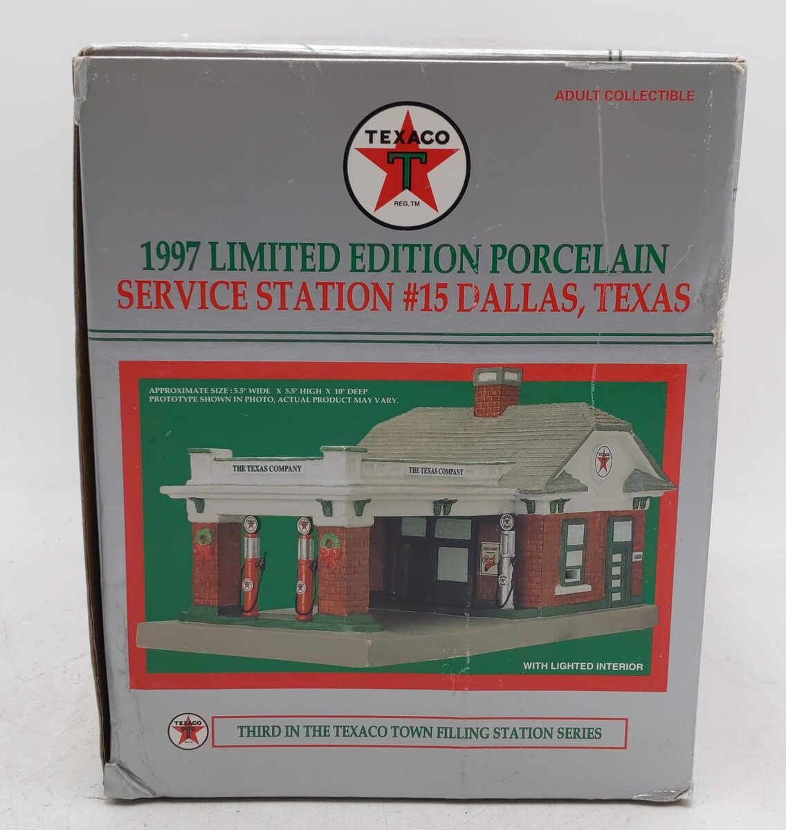Texaco 09492T 1997 Limited Edition Porcelain Service Station Dallas, Texas #15 EX/Box