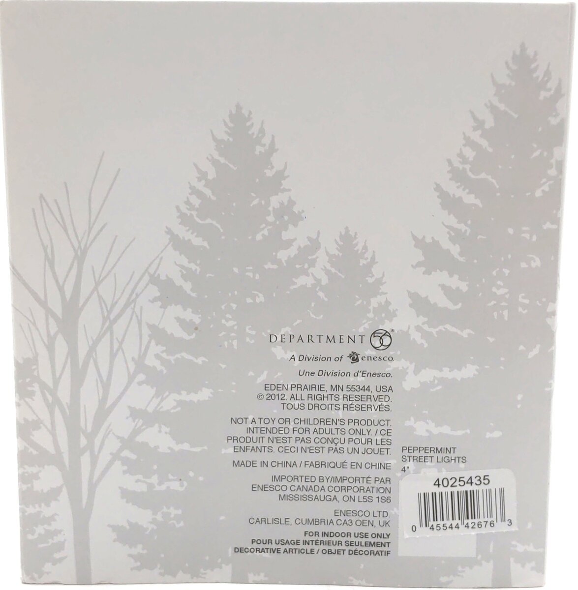 Dept 56 4025435 Peppermint Street Lights (Set of 2) LN/Box
