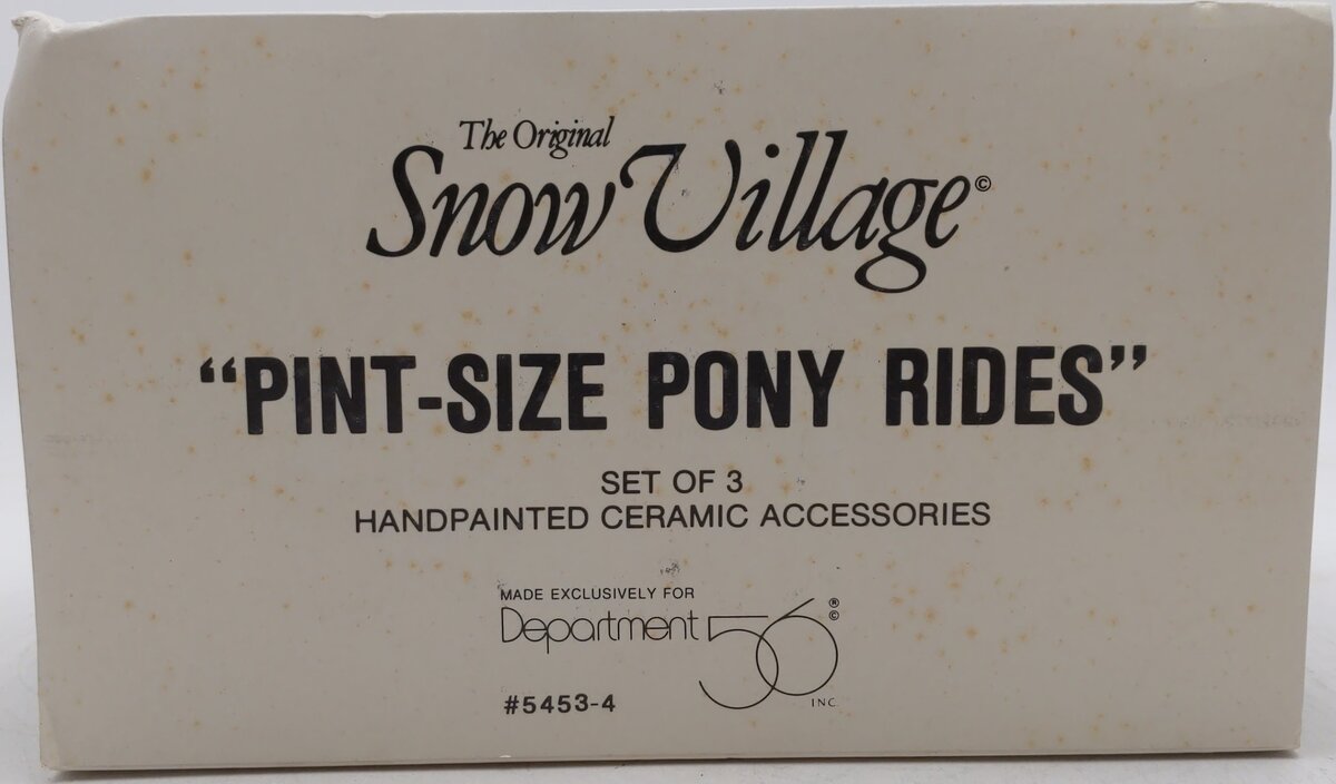 Dept 56 5453-4 Pint-Size Pony Rides LN/Box