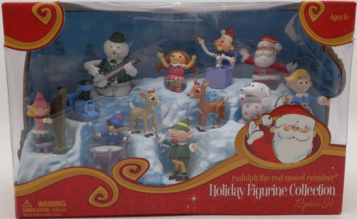 Forever Fun Rudolph The Red Nose Reindeer Holiday Figurine Collection 12 Piece NIB