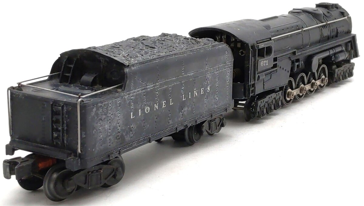 Lionel 671 Vintage O 6-8-6 Die-Cast Steam Turbine Locomotive w/671W Tender VG
