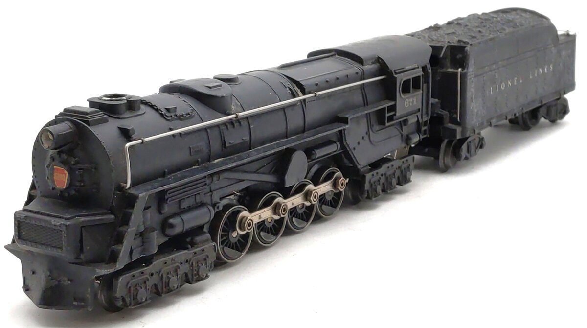 Lionel 671 Vintage O 6-8-6 Die-Cast Steam Turbine Locomotive w/671W Tender VG
