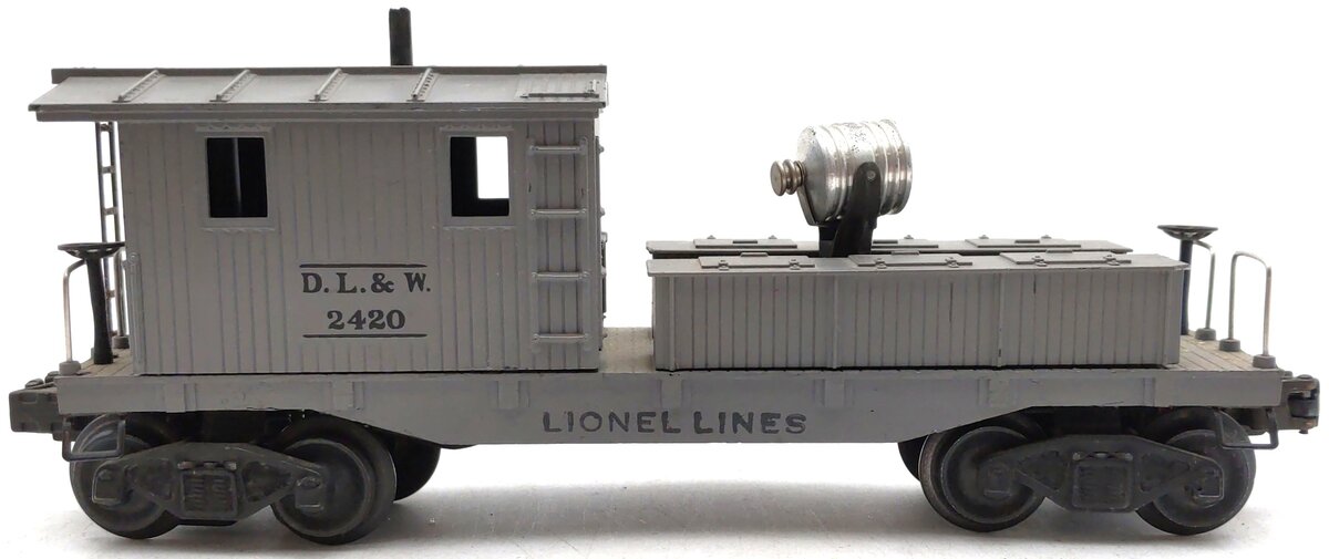 Lionel 2420 Vintage O Delaware, Lackawanna & Western Wrecking Caboose w/Light VG/Box