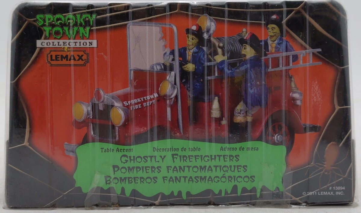 Lemax Spooky Town Ghostly Firefighters EX/Box