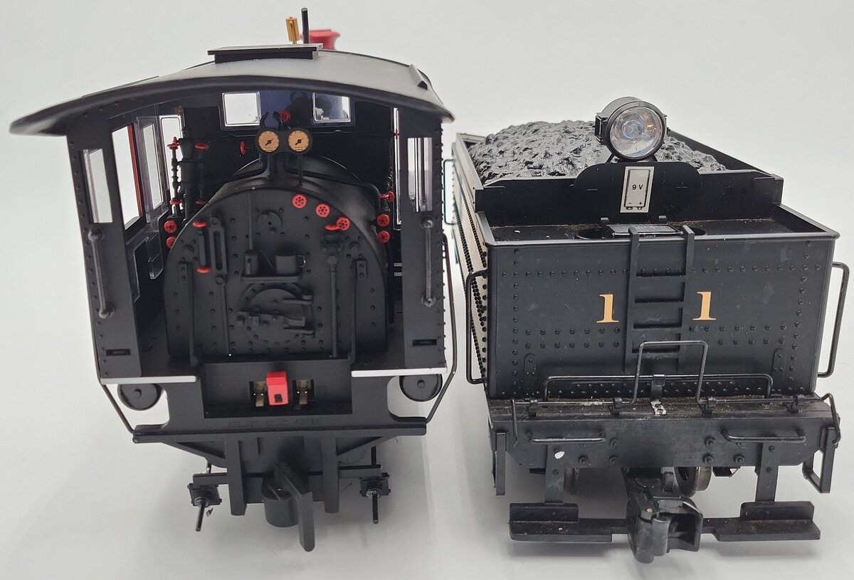 Bachmann 91606 4-6-0 ET & WNC Black Steam Locomotive & Tender #11 G VG