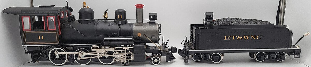 Bachmann 91606 4-6-0 ET & WNC Black Steam Locomotive & Tender #11 G VG