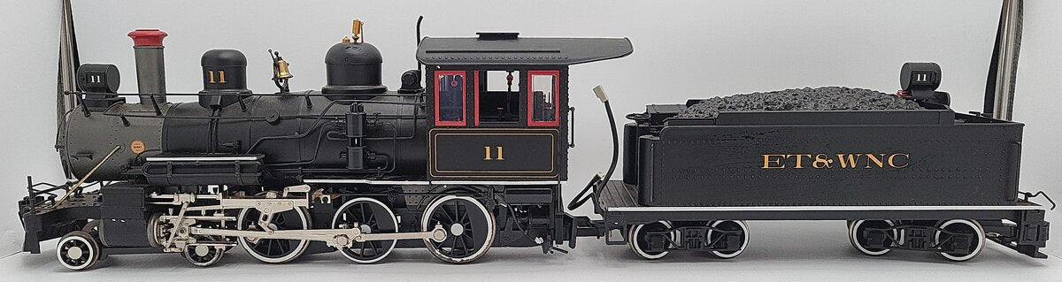 Bachmann 91606 4-6-0 ET & WNC Black Steam Locomotive & Tender #11 G VG