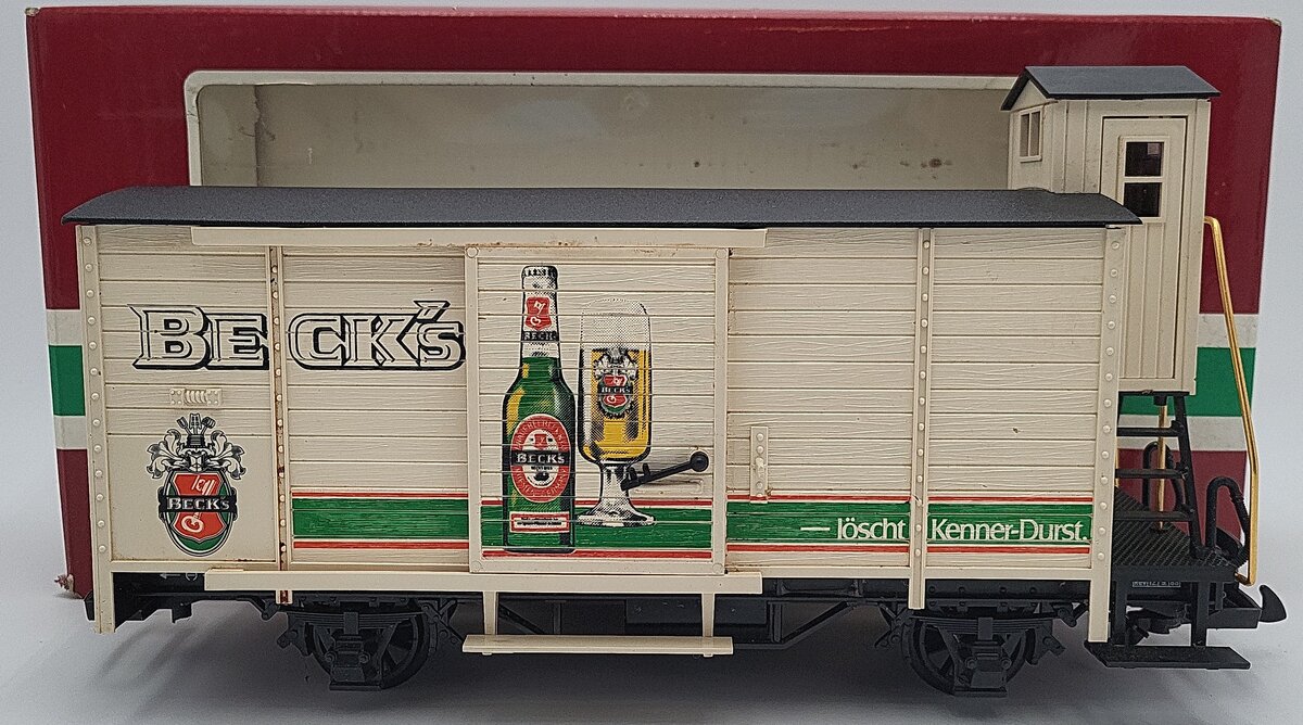 LGB 4026 G Scale Beck's Beer Boxcar EX/Box