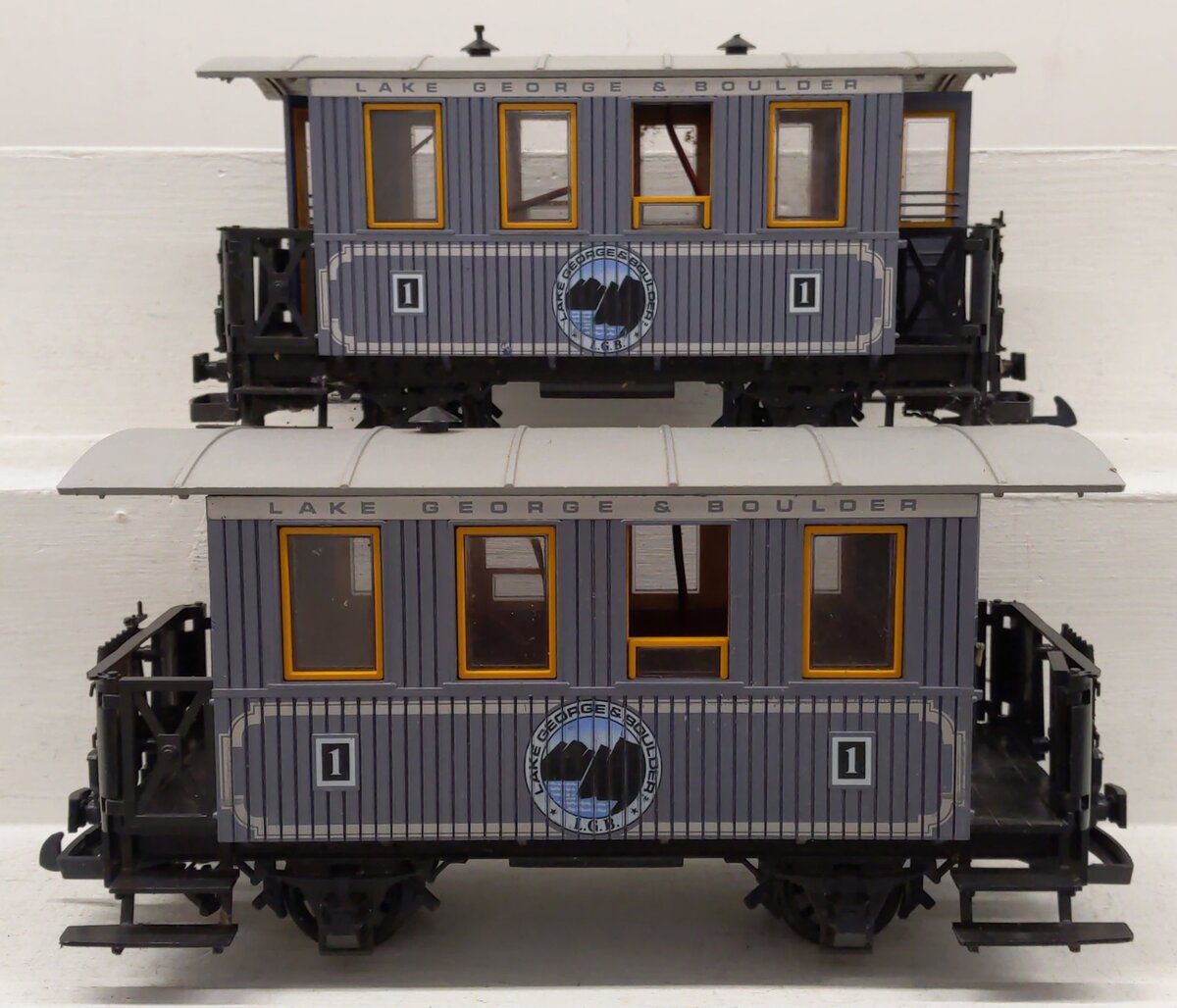 LGB 22301 G Scale Lake George & Boulder Steam Train Set- Passenger Cars Only VG