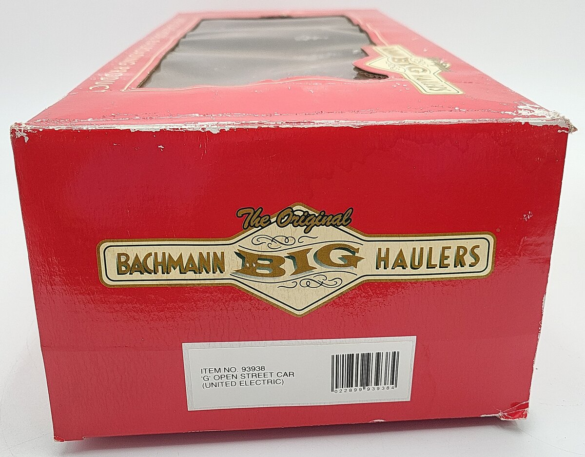 Bachmann 93938 G Scale United Traction Co Motorized Open Street Car VG/Box