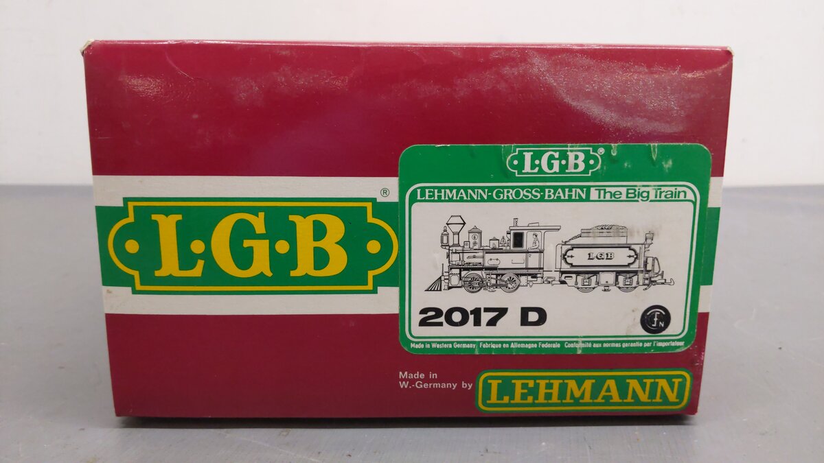 LGB 2017D G Gauge Green 0-4-0 Steam Locomotive with Motorized Tender VG/Box