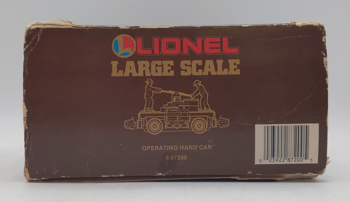 Lionel 8-87200 G Scale Buford & Roscoe Handcar EX/Box