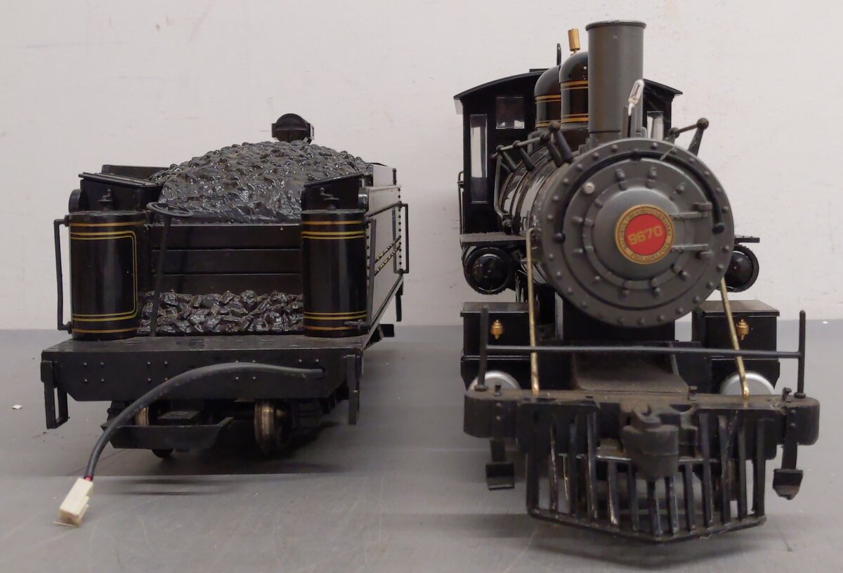 Bachmann 81092 G Scale PRR 4-6-0 Steam Locomotive & Tender #9670 VG