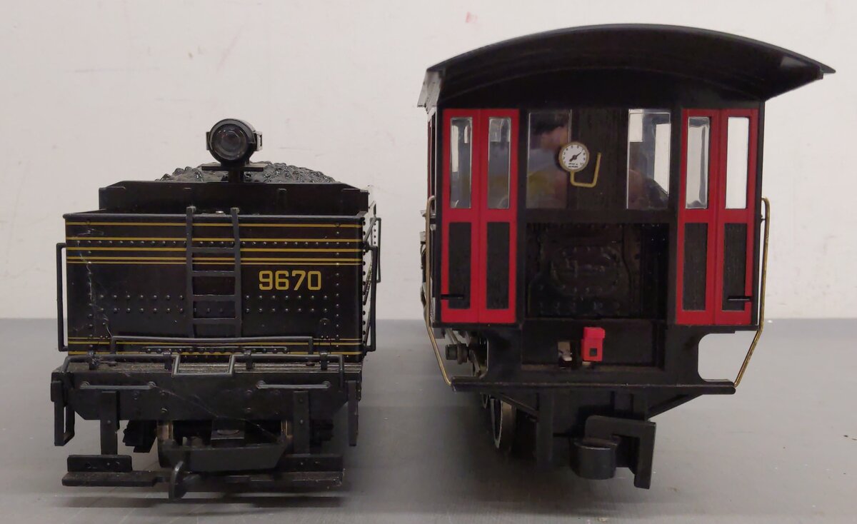 Bachmann 81092 G Scale PRR 4-6-0 Steam Locomotive & Tender #9670 VG
