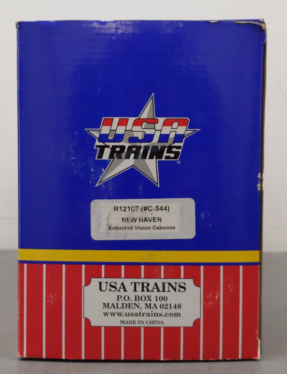 USA Trains R12107 G New Haven Extended Vision Caboose #C-543 (Metal Wheels) VG/Box