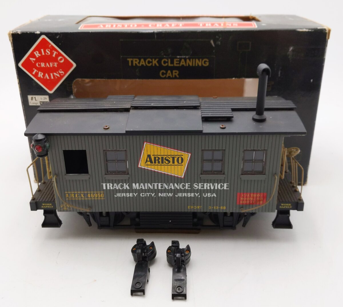 Aristo-Craft 46950 G Track Maint. Service Car/Track Cleaning Car - Metal Wheels VG/Box