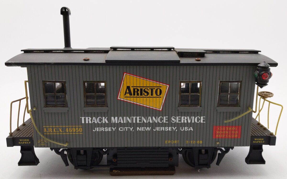 Aristo-Craft 46950 G Track Maint. Service Car/Track Cleaning Car - Metal Wheels VG/Box