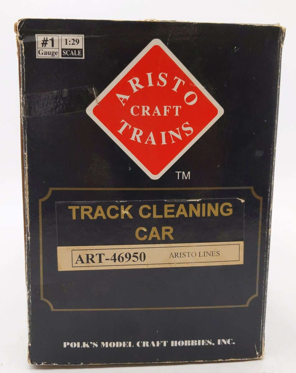 Aristo-Craft 46950 G Track Maint. Service Car/Track Cleaning Car - Metal Wheels VG/Box