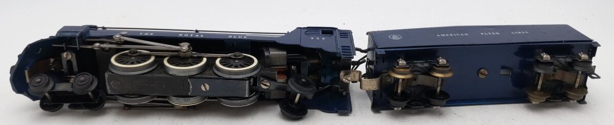 American Flyer 350 Vintage S B&O The Royal Blue 4-6-2 Die-Cast Steam Locomotive VG