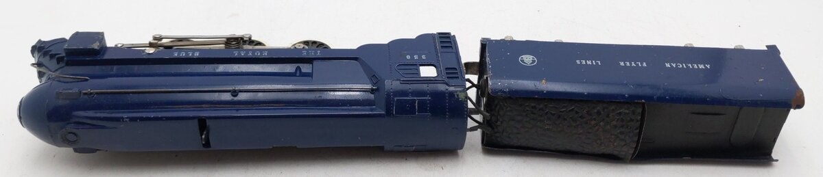 American Flyer 350 Vintage S B&O The Royal Blue 4-6-2 Die-Cast Steam Locomotive VG