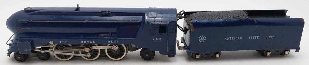 American Flyer 350 Vintage S B&O The Royal Blue 4-6-2 Die-Cast Steam Locomotive VG