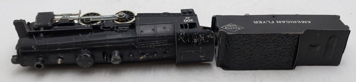American Flyer 300 Vintage S Reading 4-4-2 Atlantic Steam Locomotive & Tender VG