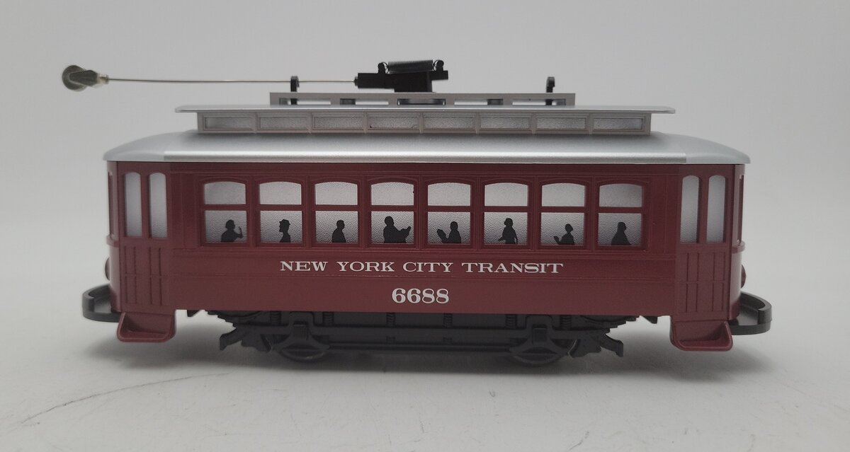 MTH 30-2596 O Gauge New York Transit Authority Bump-n-Go Trolley #6688 LN/Box