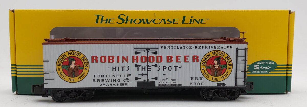 S-Helper 00485 S Gauge Robin Hood Beer Reefer Car #5300 LN/Box