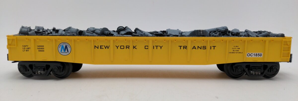 MTH 30-7255 O Gauge MTA Gondola Car with Junk Load LN/Box