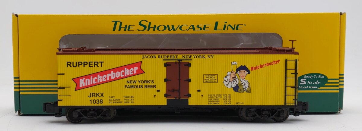 S-Helper Service 00689 S Gauge Ruppert Knickerbocker JRKX Reefer #1038 LN/Box