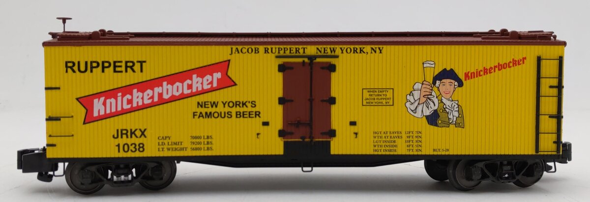 S-Helper Service 00689 S Gauge Ruppert Knickerbocker JRKX Reefer #1038 LN/Box