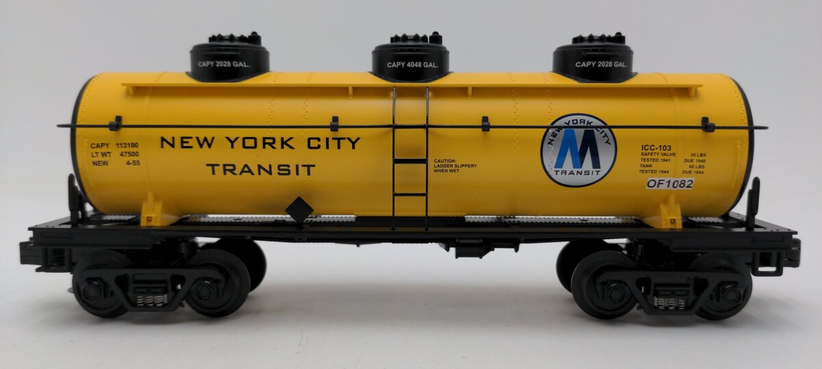 MTH 30-73108 O Gauge MTA 3-Dome Tank Car LN/Box