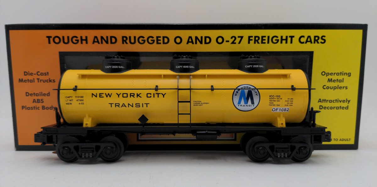MTH 30-73108 O Gauge MTA 3-Dome Tank Car LN/Box
