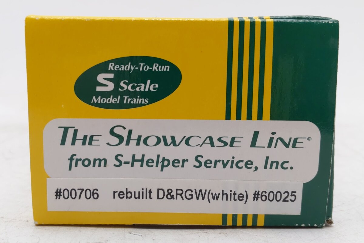 S-Helper 00706 S Gauge D&RGW 'Cookie Box' Box Car #60025 LN/Box