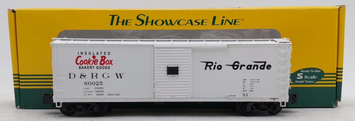 S-Helper 00706 S Gauge D&RGW 'Cookie Box' Box Car #60025 LN/Box