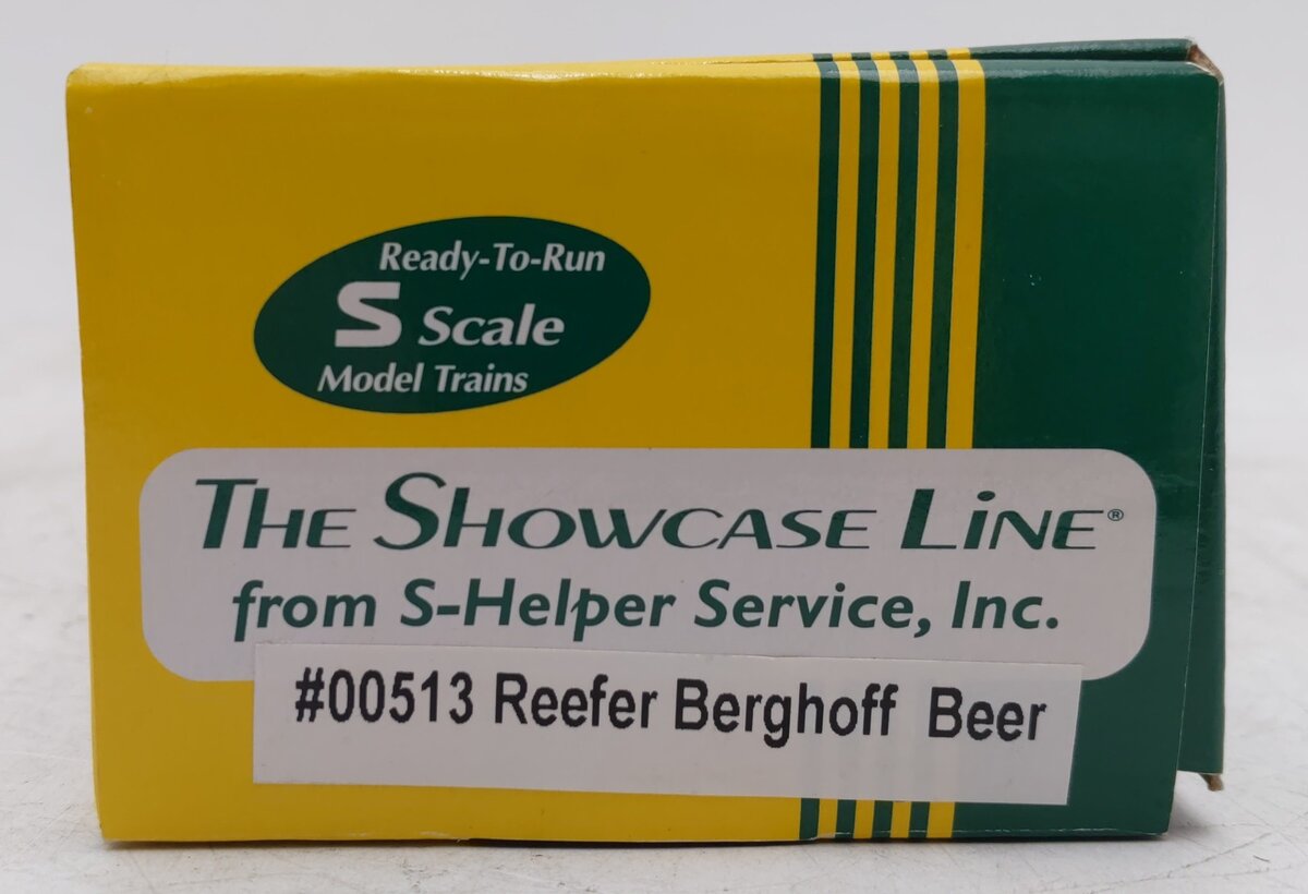 S-Helper 00513 S Gauge Berghoff Beer 40' Wooden Billboard Reefer #120814 LN/Box